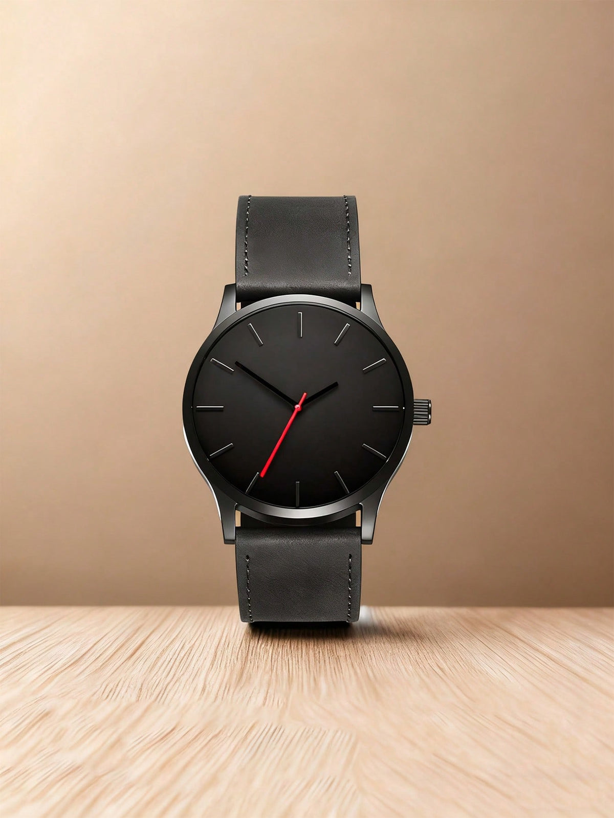 Relógio Minimalista Pulseira Couro Números Romanos Elegante