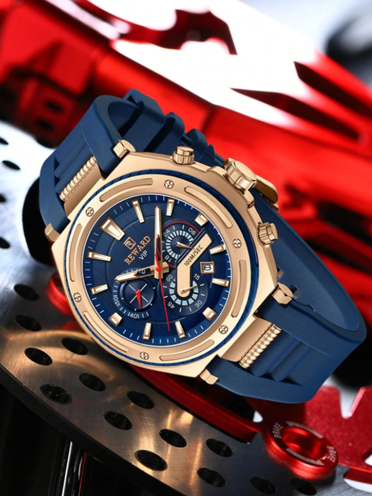 Relógio Masculino Cronógrafo Premium Com Pulseira Em Silicone