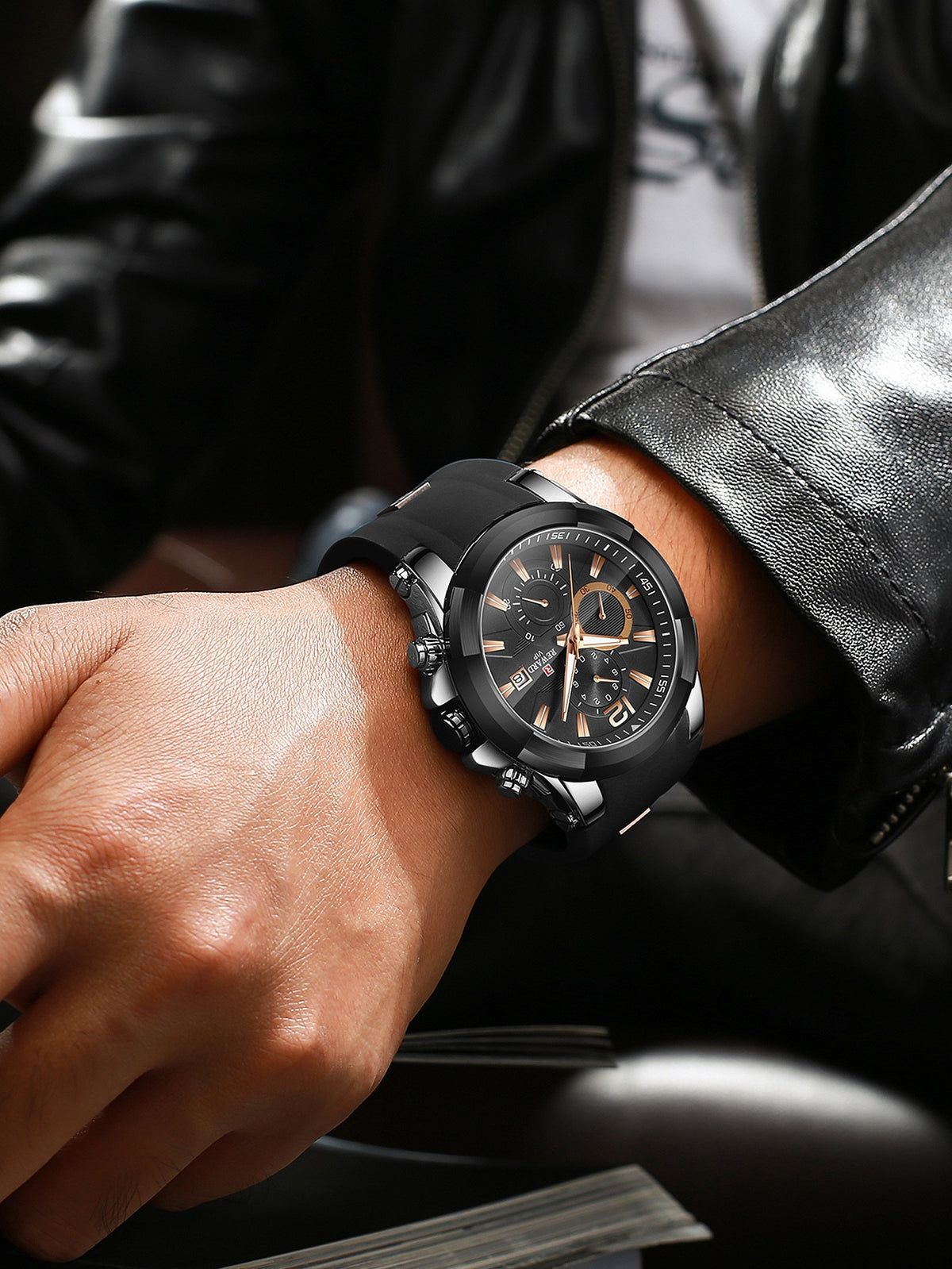 Relógio Masculino Cronógrafo Esportivo Resistente À Água