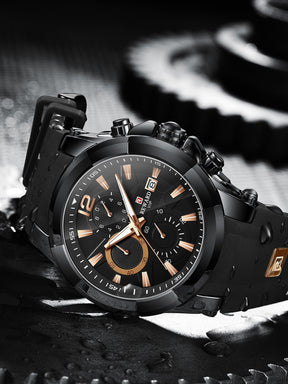 Relógio Masculino Cronógrafo Esportivo Resistente À Água