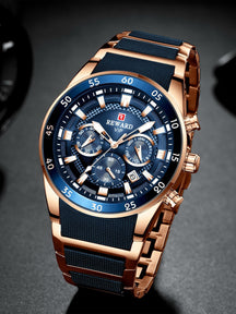 Relógio Masculino Cronógrafo Esportivo Com Detalhes Sofisticados