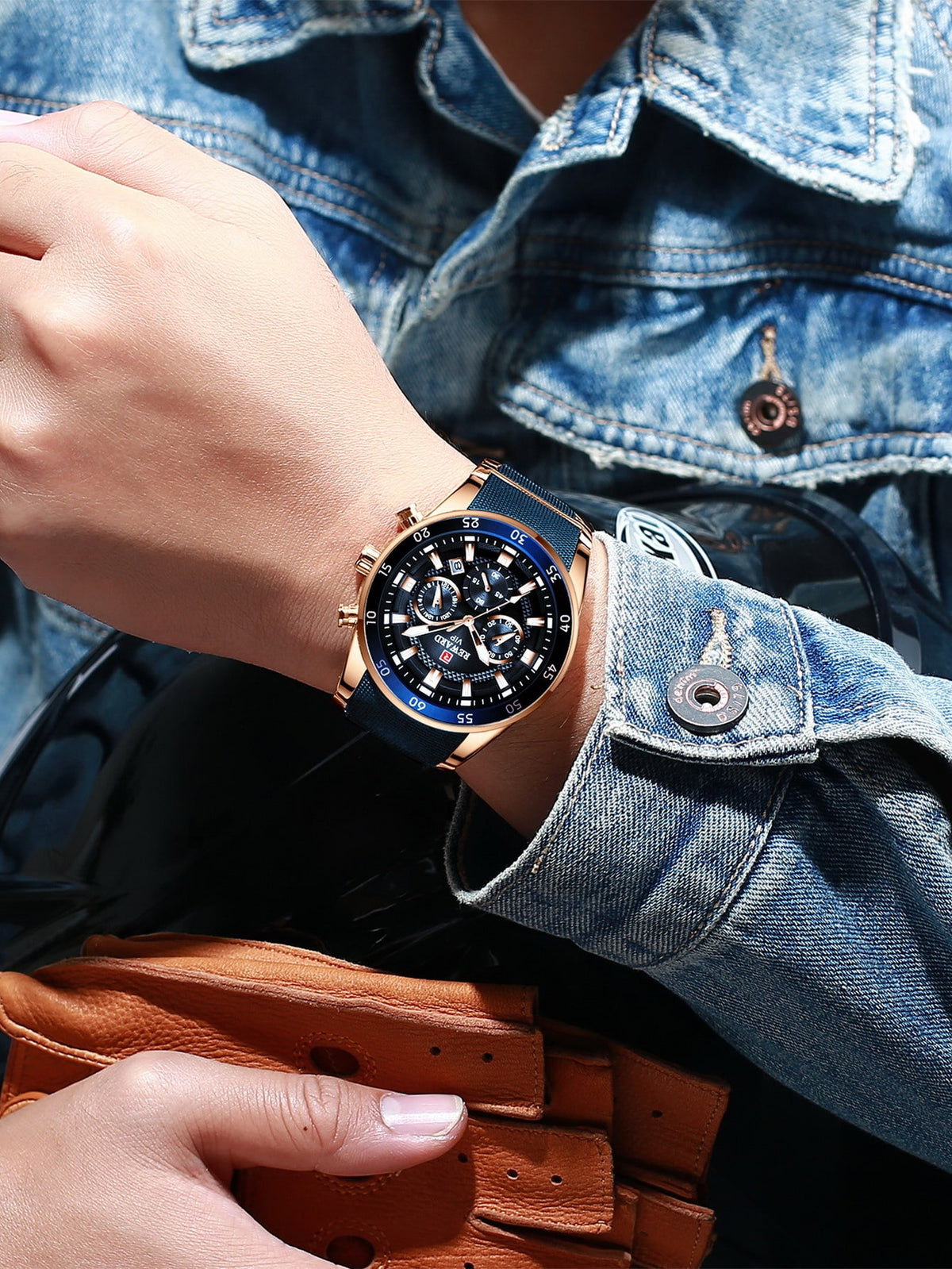 Relógio Masculino Cronógrafo Esportivo Com Detalhes Sofisticados