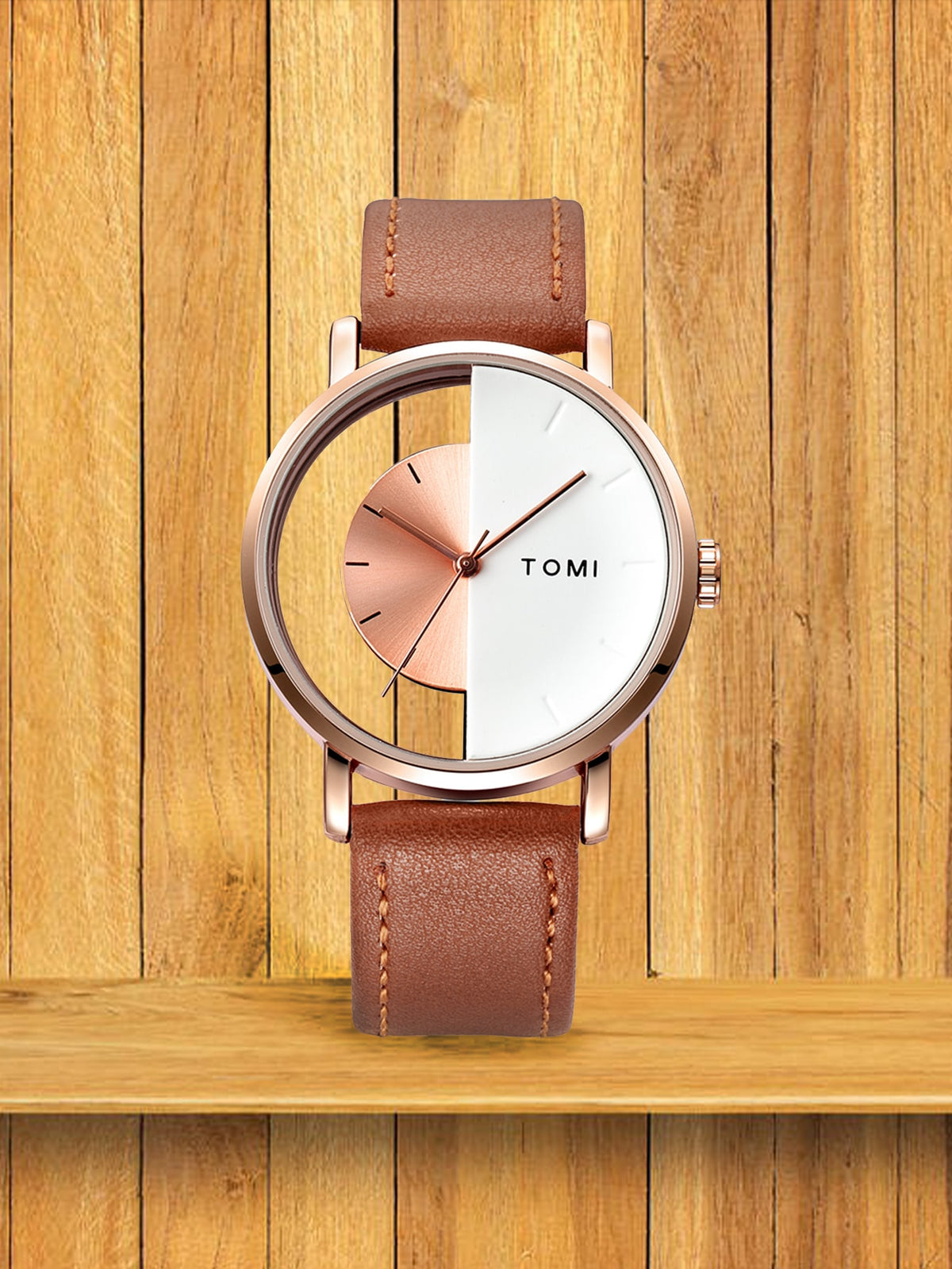 Relógio Minimalista Mostrador Metade Vazio