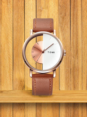 Relógio Minimalista Mostrador Metade Vazio