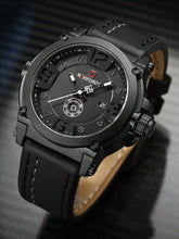 Relógio Masculino Naviforce Militar Com Pulseira Em Couro