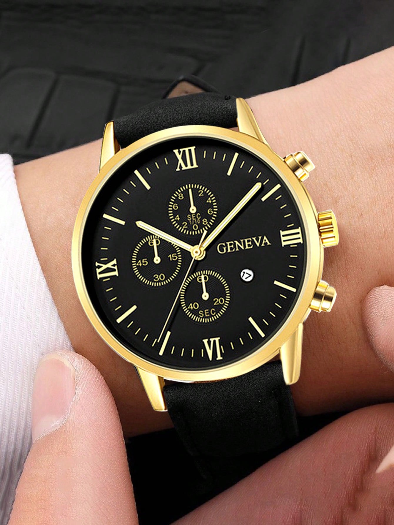 Relógio Masculino Cronógrafo Submostradores Pulseira Couro