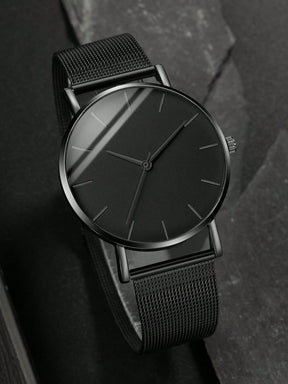 Relógio Masculino Pulseira Malha Design Minimalista