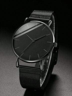 Relógio Masculino Pulseira Malha Design Minimalista