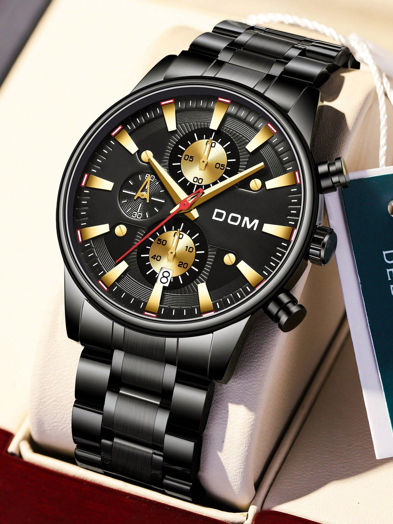 Relógio Masculino Cronógrafo Com Pulseira Em Aço E Design Sofisticado