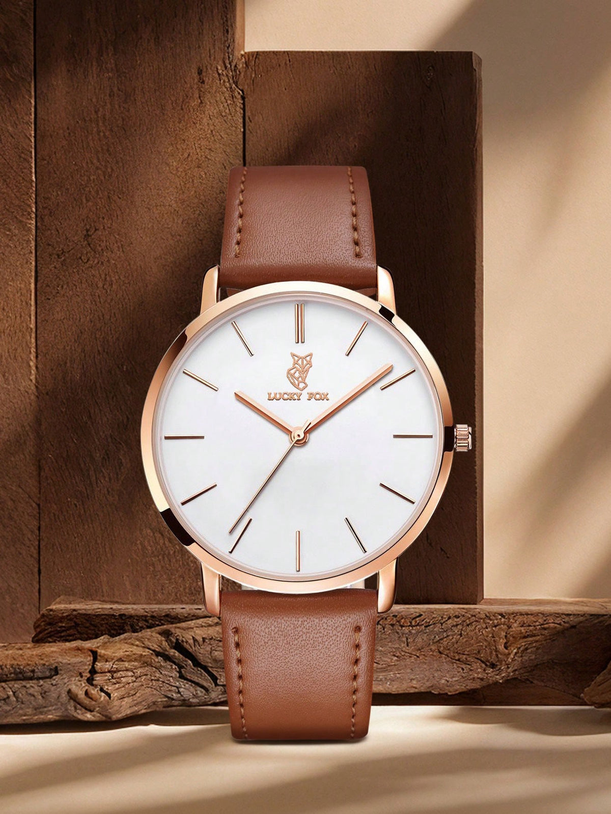 Relógio Minimalista Pulseira Couro Design