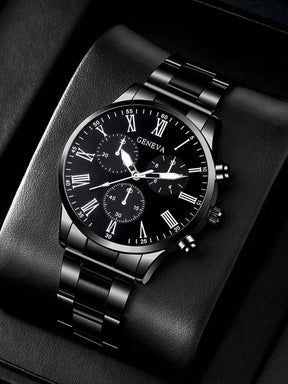 Relógio Masculino Cronógrafo Clássico Com Algarismos Romanos