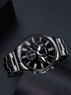 Relógio Masculino Cronógrafo Clássico Com Algarismos Romanos