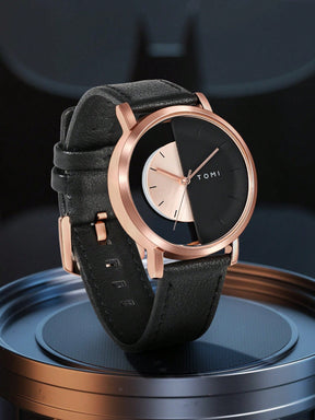 Relógio Minimalista Mostrador Metade Vazio