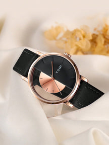 Relógio Minimalista Mostrador Metade Vazio