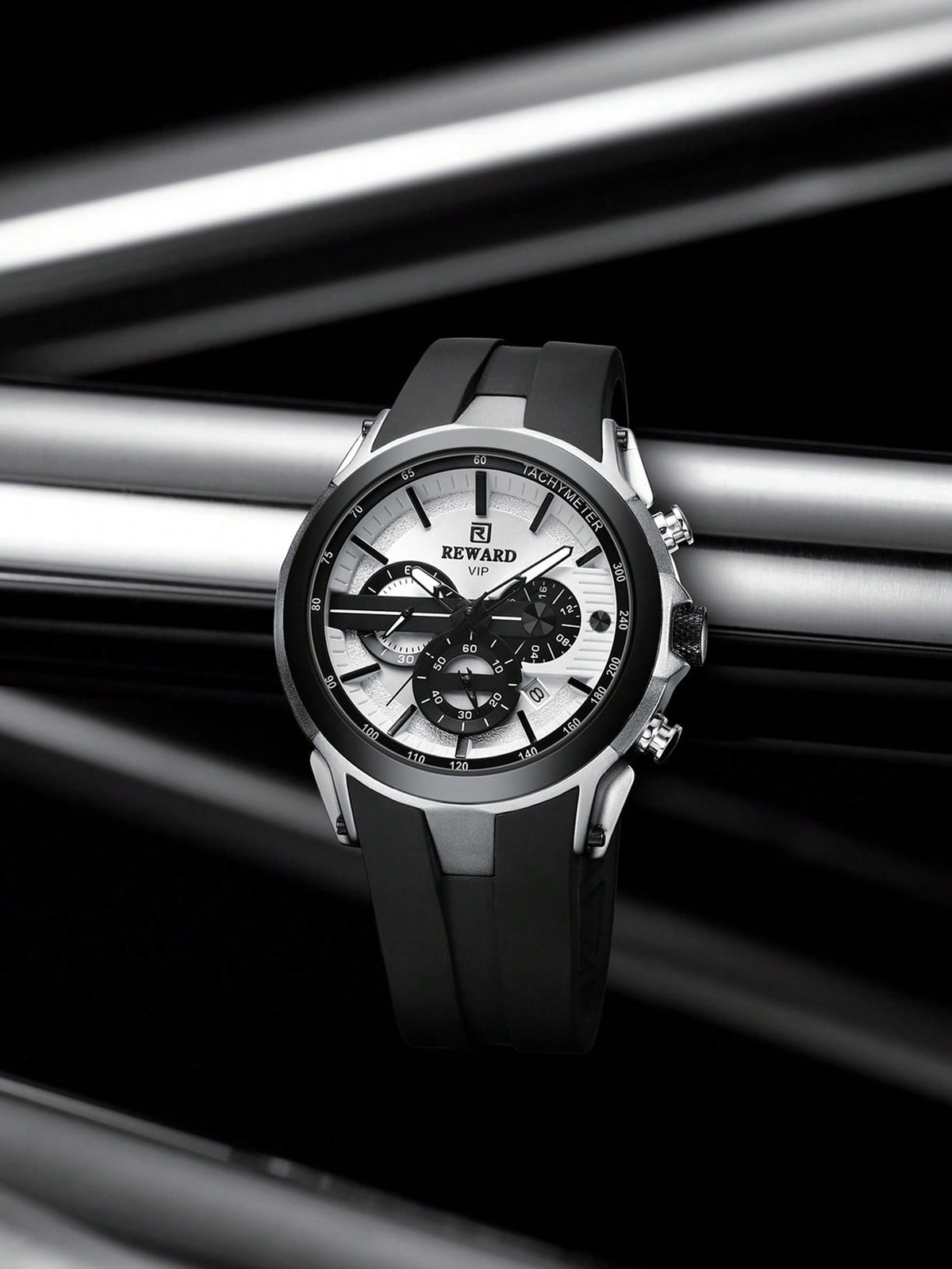 Relógio Cronógrafo Esportivo Com Pulseira Silicone Masculino