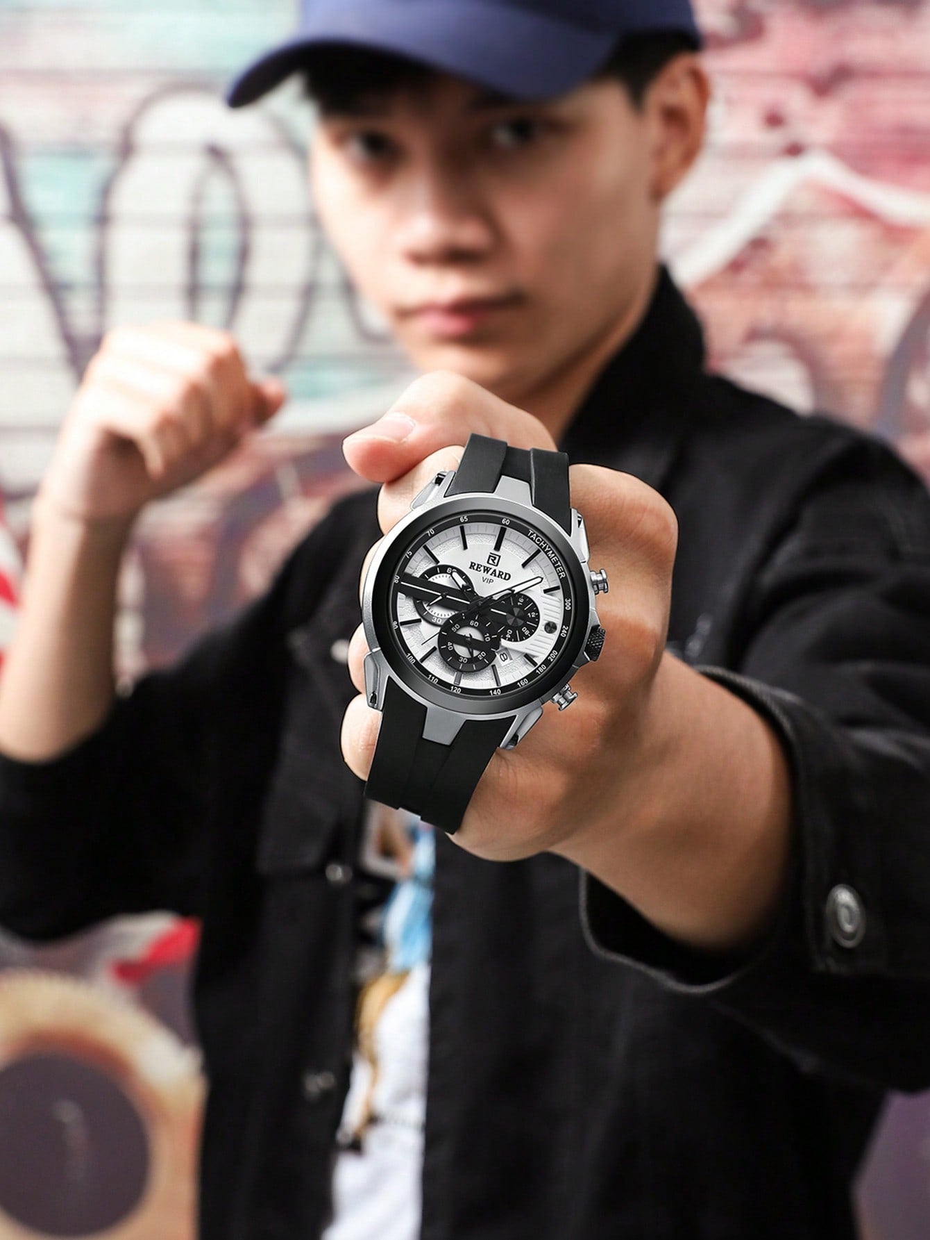 Relógio Cronógrafo Esportivo Com Pulseira Silicone Masculino