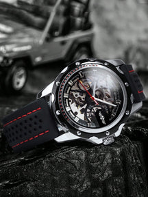 Relógio Masculino Automático Skeleton Esportivo