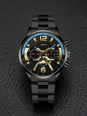 Relógio Masculino Cronógrafo Esportivo Em Aço Inoxidável