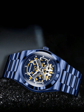 Relógio Automático Skeleton Design Moderno Masculino