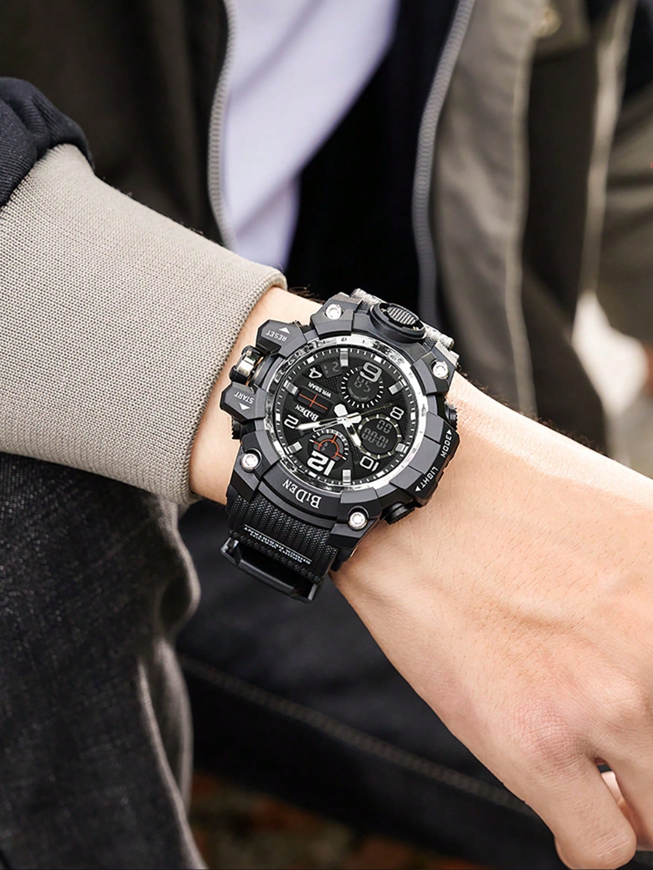 Relógio Digital Analógico Esportivo Multifuncional Masculino