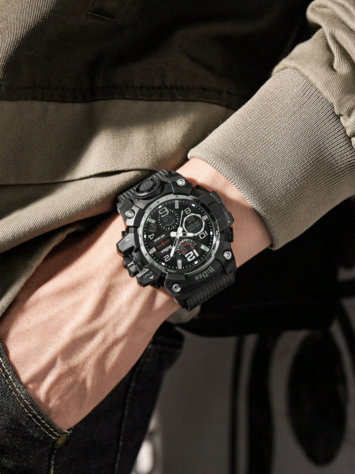 Relógio Digital Analógico Esportivo Multifuncional Masculino