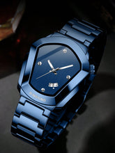 Relógio Caixa Octogonal Minimalista Com Data