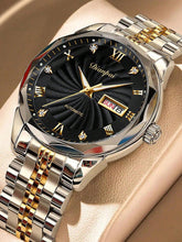 Relógio Automático Prata Números Romanos Strass