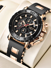 Relógio Masculino Cronógrafo Esportivo Com Pulseira Em Silicone