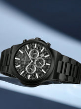 Relógio Masculino Cronógrafo Preto Aço Inox Design Robustíssimo