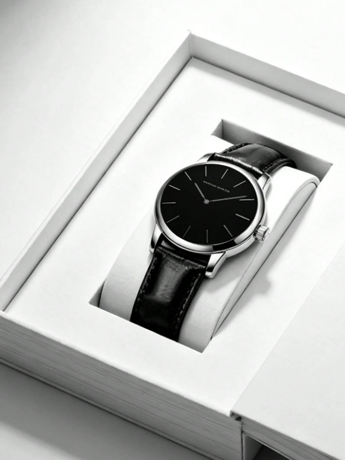 Relógio Masculino Minimalista Elegante Com Pulseira De Couro