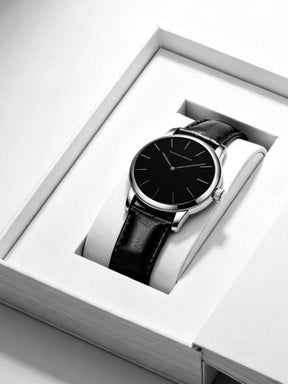 Relógio Masculino Minimalista Elegante Com Pulseira De Couro