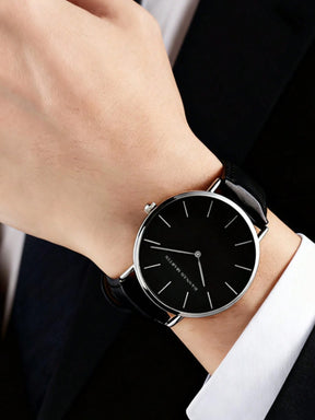 Relógio Masculino Minimalista Elegante Com Pulseira De Couro
