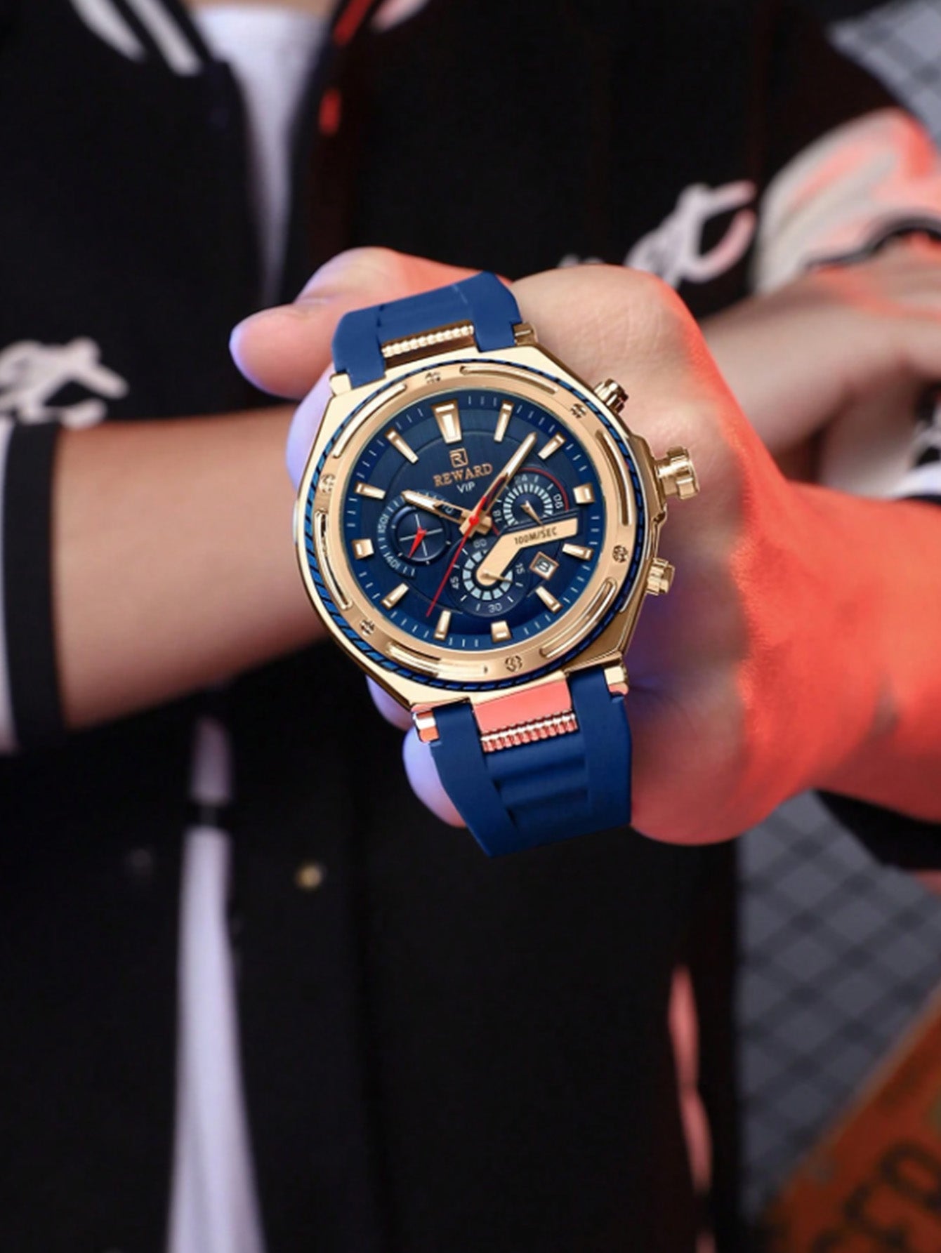 Relógio Masculino Cronógrafo Premium Com Pulseira Em Silicone